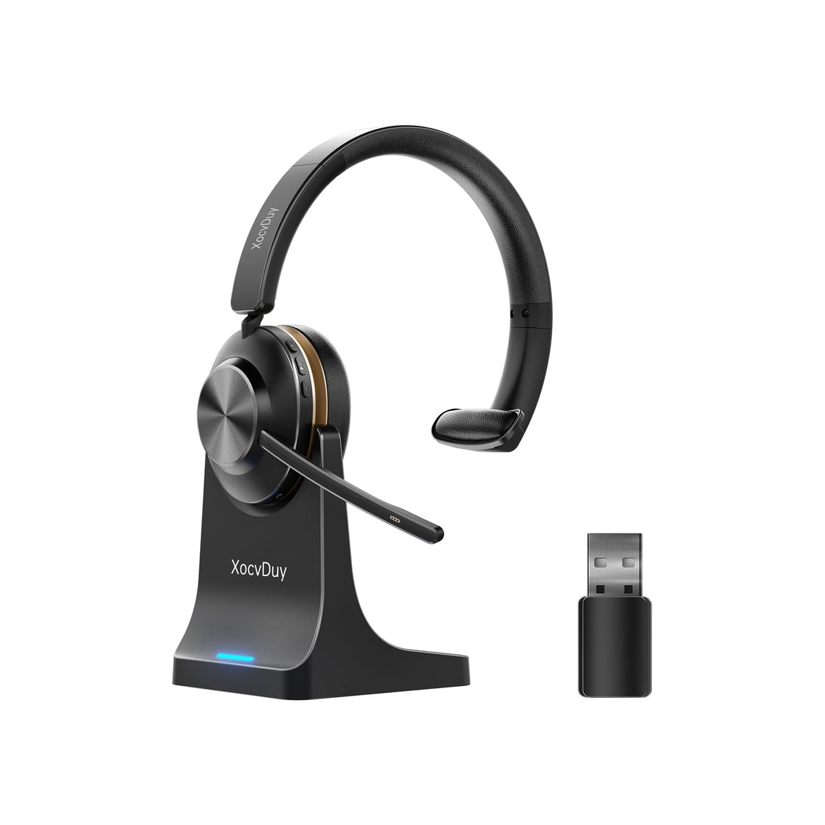 Bluetooth Headset, Wireless Headset with Mic for Work, Bluetooth 5.3-1 Bluetooth Headset, Wireless Headset with Mic for Work, Bluetooth 5.3 - Image 1