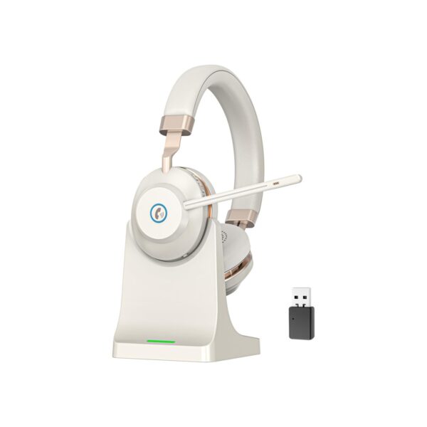Wireless Headset with Mic for Work, V5.2 Bluetooth Headset with Microphone Noise