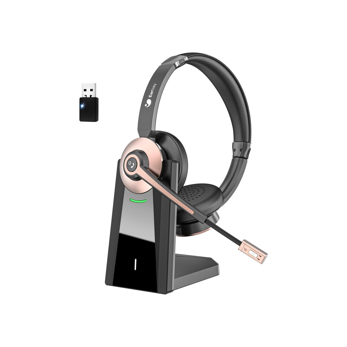 Earbay Wireless Headset, Bluetooth Headphones with Microphone Noise Canceling &-1 Earbay Wireless Headset, Bluetooth Headphones with Microphone Noise Canceling & - Image 1