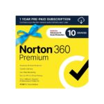 Norton 360 Premium, Antivirus software for 10 Devices with Auto-Renewal –