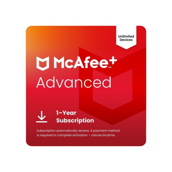 McAfee+ Advanced 2026 Antivirus Software, Unlimited Devices | Auto-Renews