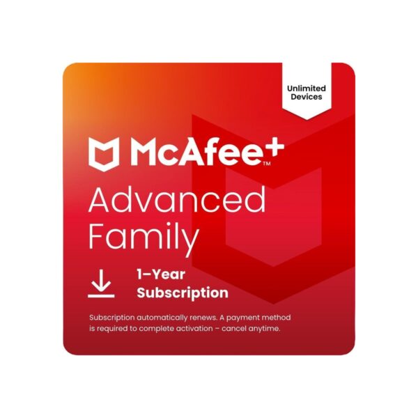 McAfee+ Advanced Family 2026 Antivirus Software, 10+ Devices | Auto-Renews