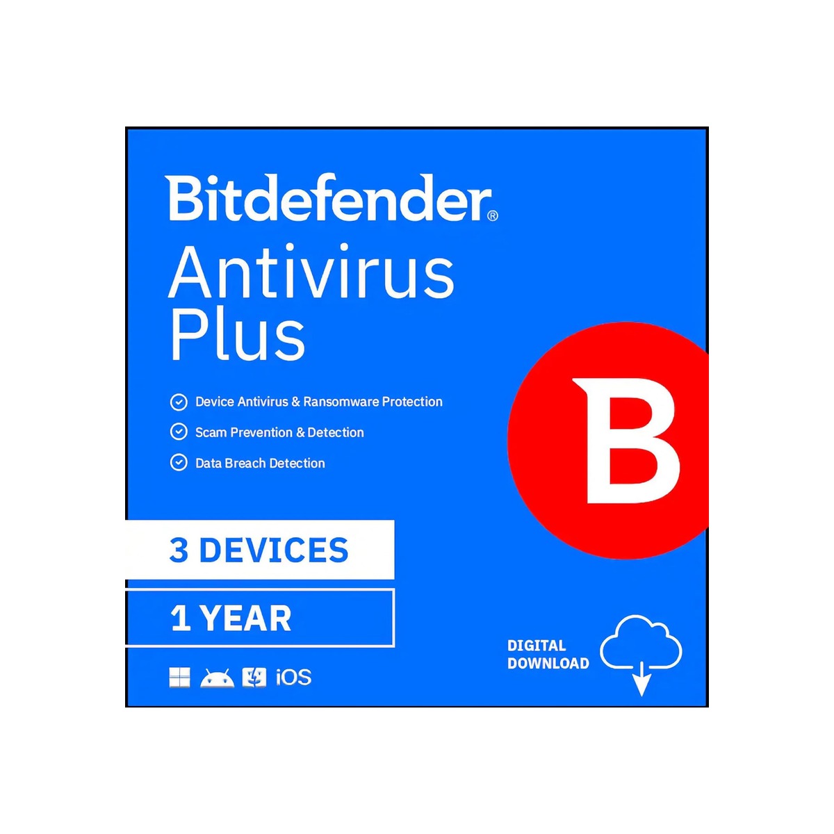 Bitdefender Antivirus Plus - 3 Devices-1 Bitdefender Antivirus Plus - 3 Devices - Image 1