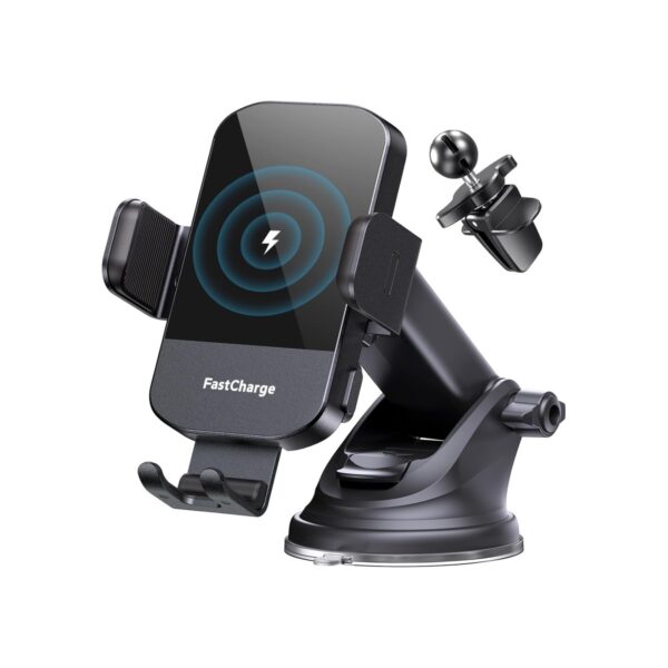 Wireless Car Charger, 15W Fast Charging Auto Clamping Phone Holders for Your Car