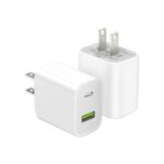 2 Pack USB C Charger Block, Dual Port Type C Wall Charger Fast Charging 20W