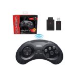 Retro-Bit Sega Genesis 2.4 GHz Wireless Controller 8-Button Arcade Pad for Sega