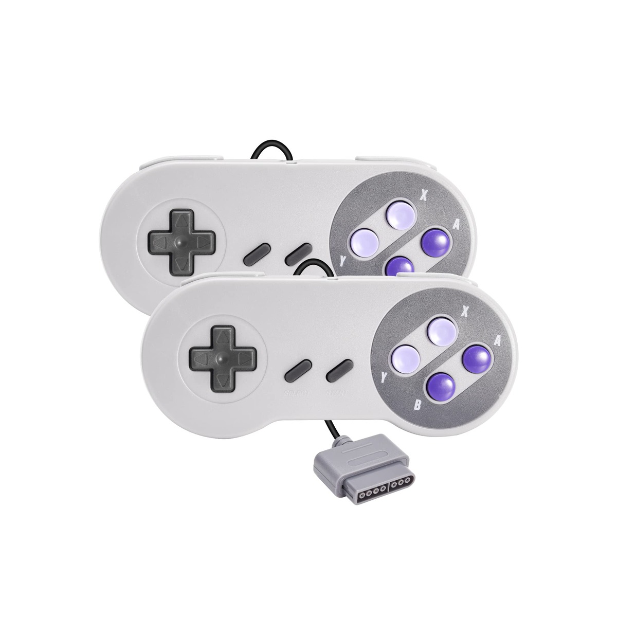 2 Pack Retro Wired Controller for SNES Original Console-1 2 Pack Retro Wired Controller for SNES Original Console - Image 1