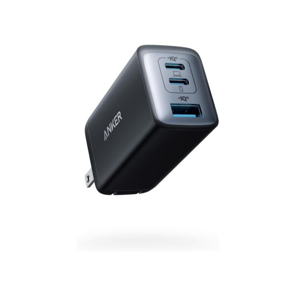 Anker Phone Charger, 65W 3-Port Fast Compact Foldable USB C Charger Block