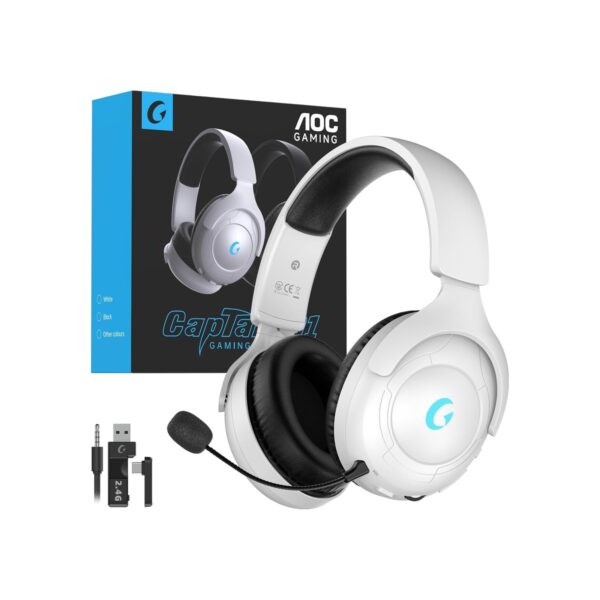 AOC Wireless Gaming Headset for PS5, 2.4GHz Gaming Headphone with Mic - 45H