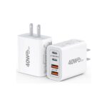 [2-Pack] 40W USB C Charger Cube, Wall Plug Fast Charging Block