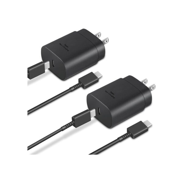GUUSMART Type C Charger 2-Pack 25W Type C Fast Charging Block with 6ft USB C