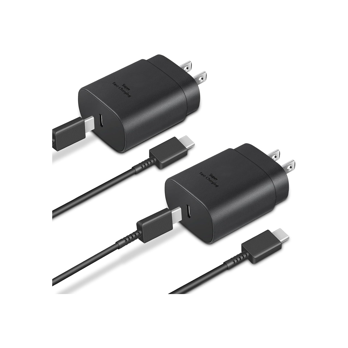 GUUSMART Type C Charger 2-Pack 25W Type C Fast Charging Block with 6ft USB C-1 GUUSMART Type C Charger 2-Pack 25W Type C Fast Charging Block with 6ft USB C - Image 1