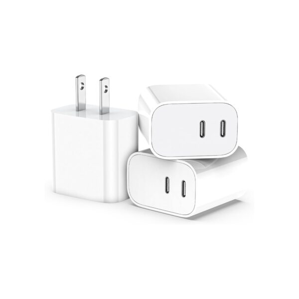 USB C Charger Block,3-Pack Dual Port USB C Fast Charging Block
