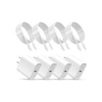 iPhone 17 16 15 Charger, USB C Charger, 4Pack Fast Wall Charging with Cable