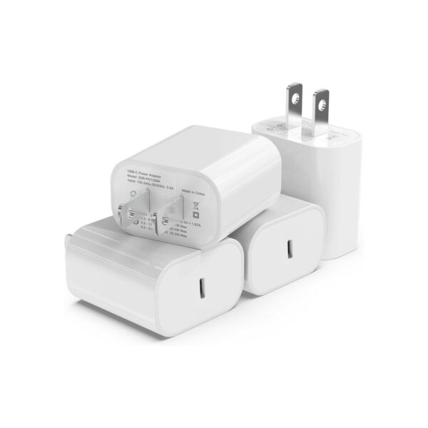 4Pack USB C Charger Block, iGENJUN 20W for Phone Fast Charger Wall Charger with