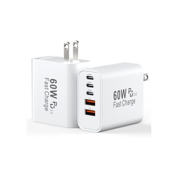 USB C Charging Blocks, 60W USBC Wall Fast Charger Block