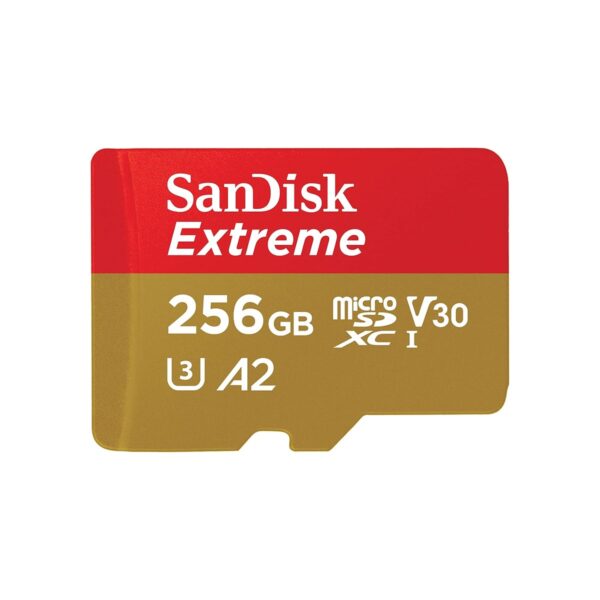 SANDISK 256GB Extreme microSDXC UHS-I Memory Card with Adapter - C10, U3, V30