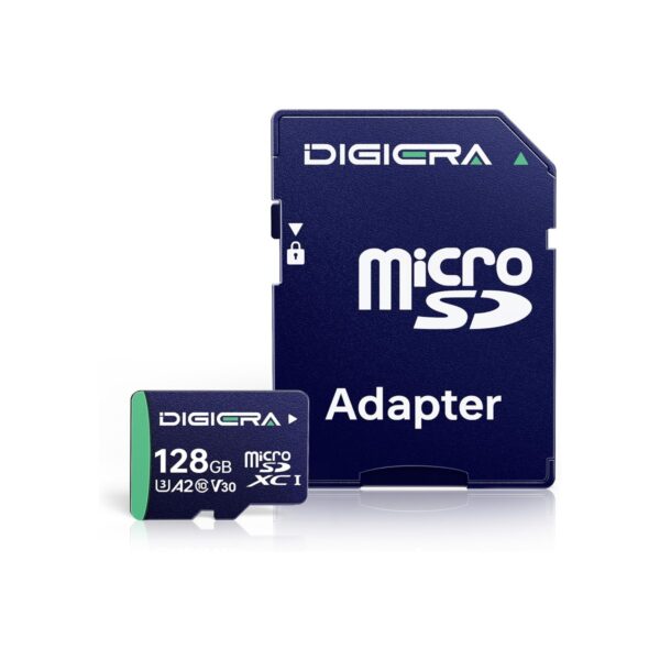 DIGIERA 128GB CT100 microSDXC UHS-I Memory Card with Adapter - up to 100MB/s