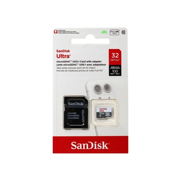 SanDisk Ultra 32GB UHS-I/Class 10 Micro SDHC Memory Card With Adapter