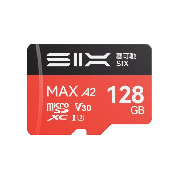 SIX M200 128GB Micro SD Card Read Up to 190MB/s for 4K UHD Continuous Recording