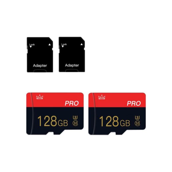 2 Pack Micro sd Card 128GB Class 10 with Adapter High Speed Memory Card for