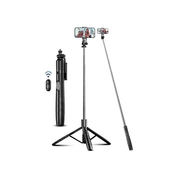 71" Phone Tripod & Selfie Stick, All in One Extendable Cell Phone Tripod with