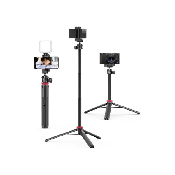 ULANZI MT-44 Auto Open Phone Tripod, 59" Extendable Selfie Stick Vlog Stand