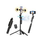 yAyusi 70.9" Auto Face Tracking Selfie Stick Tripod for iPhone with Light