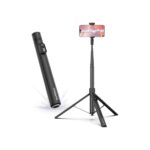 KraftGeek JustTap Phone Tripod for iPhone, Auto-Open Selfie Stick Tripod