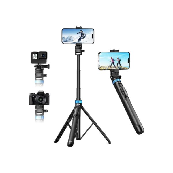 UBeesize 72" Phone Tripod - Tripod for iPhone & Selfie Stick with Phone Holder &