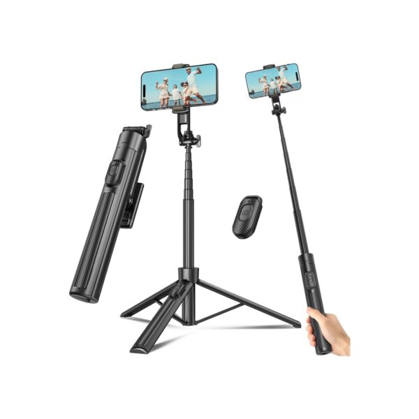 Selfie Stick Travel Tripod for Cell Phone with Remote Control and (B0DLNGJDL2)