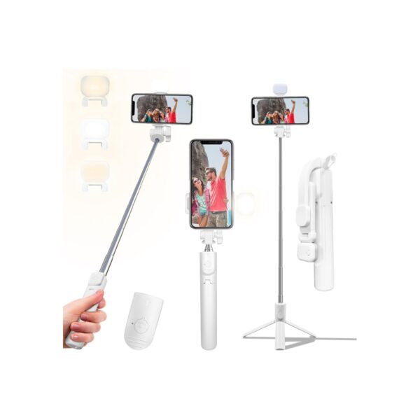 Selfie Stick Tripod, 40 in Retractable Tripod for iPhone with Wireless Remote