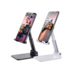 Meetuo 2 Pcs Cell Phone Stand for Desk, Adjustable & Foldable Phone Holder