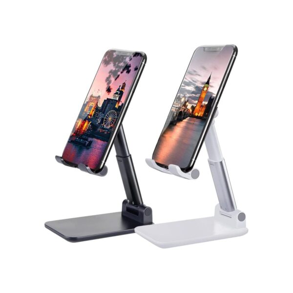 Meetuo 2 Pcs Cell Phone Stand for Desk, Adjustable & Foldable Phone Holder