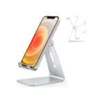 OMOTON Adjustable Cell Phone Stand, Aluminum Desktop Cellphone Stand with