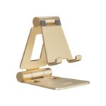 Nulaxy Dual Folding Cell Phone Stand, Fully Adjustable Foldable Desktop Phone