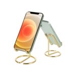 ROPOSY Cell Phone Stand for Desk, Cute Metal Gold Cell Phone Stand Holder Desk