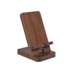Wood Phone Stand with Mirror, Desktop Wooden Phone Holder