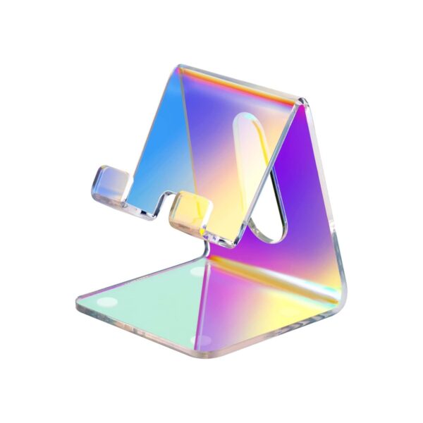 Tomorotec Iridescent Acrylic Phone Stand, Portable Phone Holder for Desk
