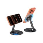 OMOTON MS05 [Height Adjustable] 360° Rotating Magnetic Phone Stand, Black