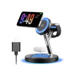 【Adjustable Blue Ambient Light】 Wireless Charger 3 in 1 for iPhone