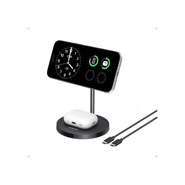 Anker MagGo 2-in-1 MagSafe Compatible Qi2 15W Wireless Charging Stand