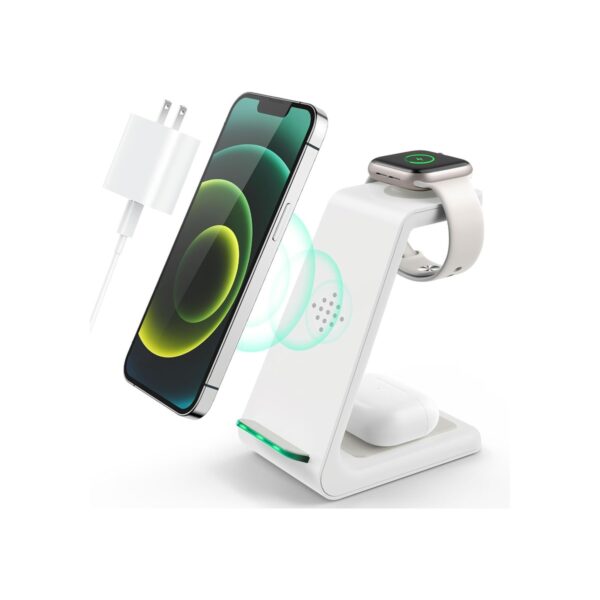 3 in 1 Wireless Charging Station, 2026 Upgraded Fast Desk Charger Station for