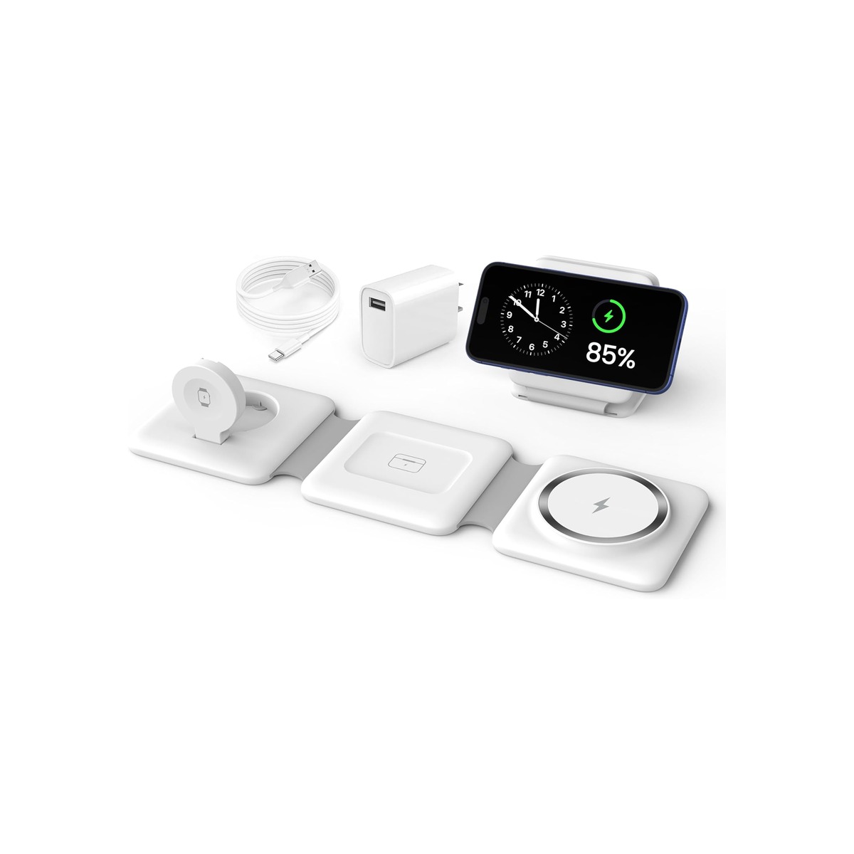 Charging Station for Apple Multiple Devices - 3 in 1 Foldable Magnetic Wireless-1 Charging Station for Apple Multiple Devices - 3 in 1 Foldable Magnetic Wireless - Image 1