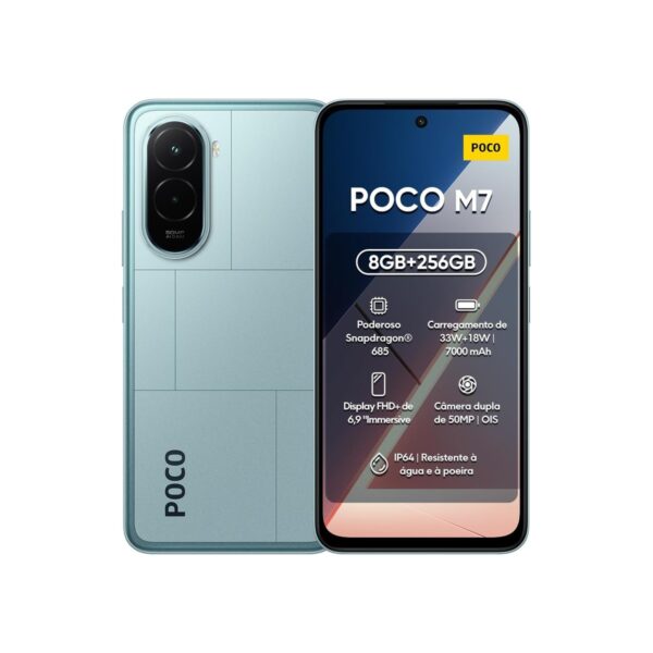 Poco M7 4G Ai (Compatible with Tmobile Mint Tello & Global) (256GB + 8GB) 50MP