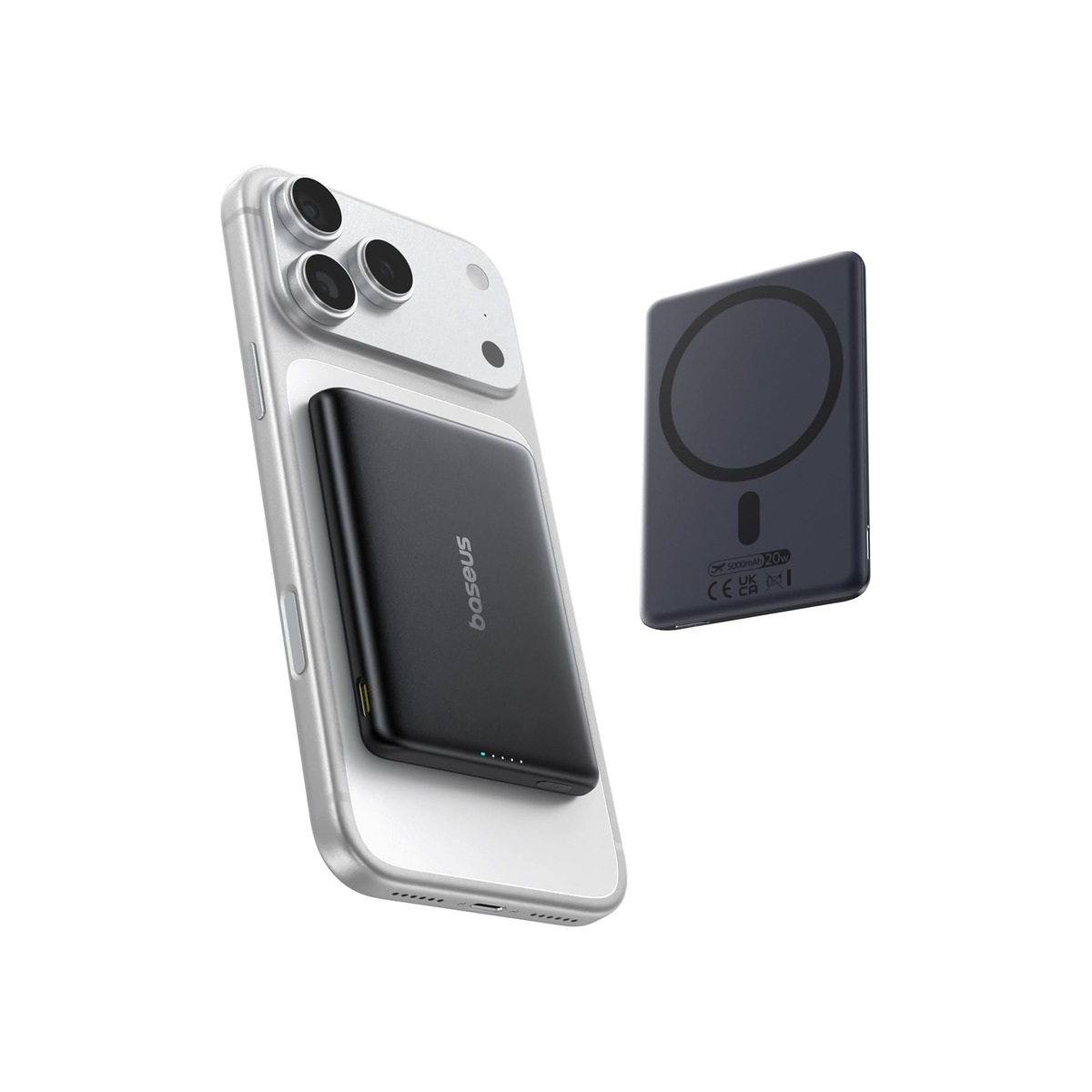 Baseus Picogo Power Bank, Smallest 5,000mAh Magnetic Wireless Charger with USB-C-1 Baseus Picogo Power Bank, Smallest 5,000mAh Magnetic Wireless Charger with USB-C - Image 1