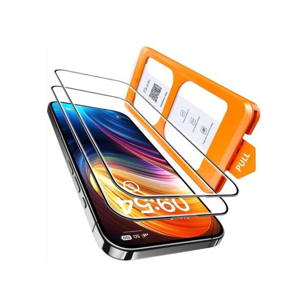 TOCOL for iPhone 16 Screen Protector, Full Coverage 9H Hardness Easy