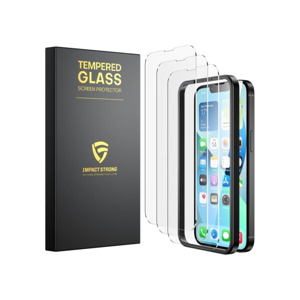 ImpactStrong Shatterproof Tempered Glass Screen Protector for iPhone 14 [Easy