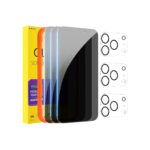 PEHAEL 3+3 Pack for iPhone 17 Pro Max Privacy Screen Protector with Camera Lens