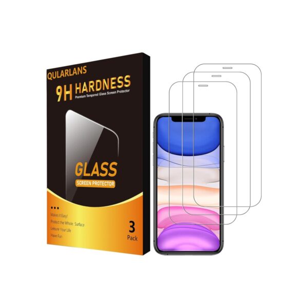 Qularlans 3 Pack Tempered Glass Screen Protector Compatible with iPhone 11/XR
